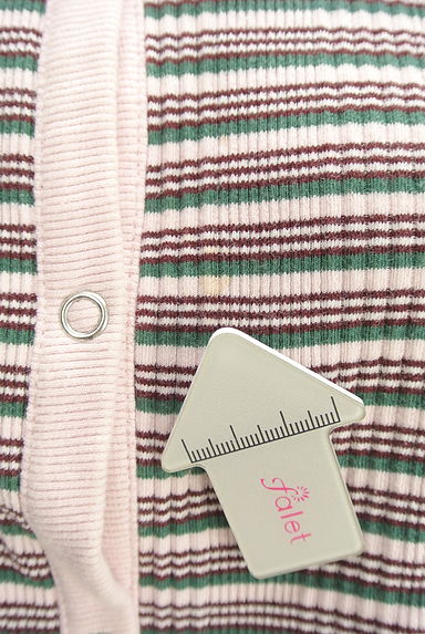 mystic（ミスティック）の古着「メロウフリルボーダーリブカーディガン（カーディガン・ボレロ）」大画像５へ