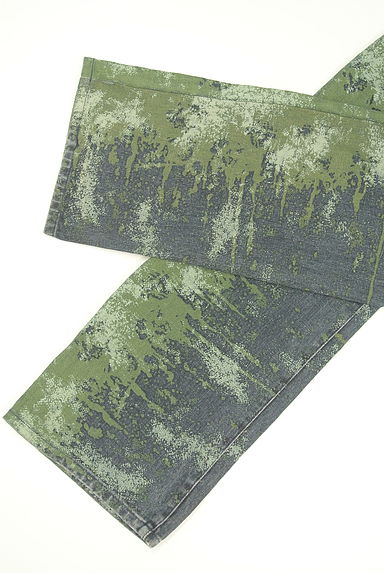 291295=HOMME（２９１２９５オム）の古着「プリントストレートデニムパンツ（デニムパンツ）」大画像５へ