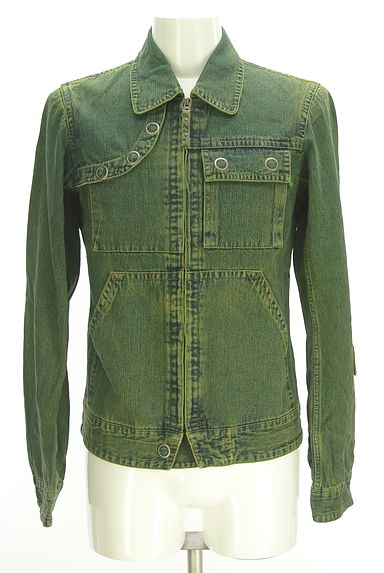 291295=HOMME（２９１２９５オム）の古着「ジップアップデニムジャケット（ブルゾン・スタジャン）」大画像１へ