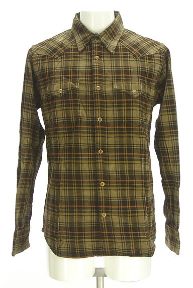 291295=HOMME（２９１２９５オム）の古着「チェック柄コーデュロイシャツ（カジュアルシャツ）」大画像１へ
