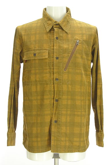 291295=HOMME（２９１２９５オム）の古着「チェック柄コーデュロイシャツ（カジュアルシャツ）」大画像１へ