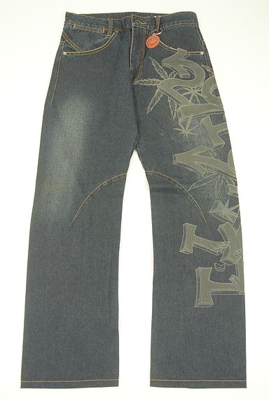 291295=HOMME（２９１２９５オム）の古着「プリントデニムパンツ（デニムパンツ）」大画像１へ
