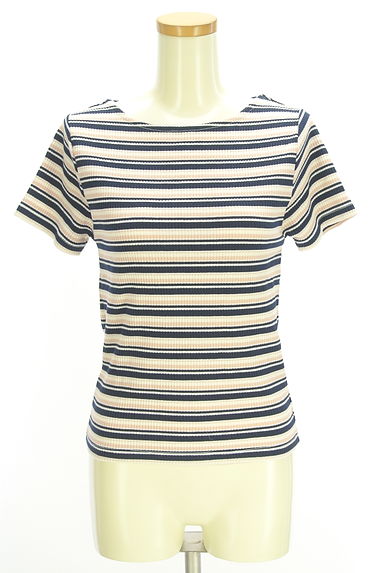 earth music&ecology（アースミュージック＆エコロジー）の古着「マルチボーダーリブカットソー（カットソー・プルオーバー）」大画像１へ