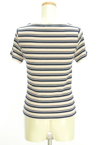 earth music&ecology（アースミュージック＆エコロジー）の古着「マルチボーダーリブカットソー（カットソー・プルオーバー）」大画像２へ