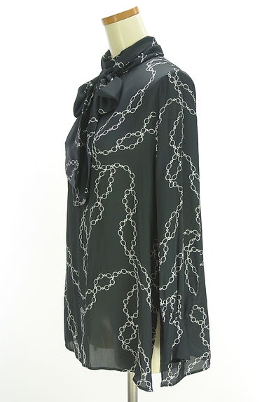 wb（ダブルビー）の古着「ハイネックボウタイブラウス（カットソー・プルオーバー）」大画像３へ