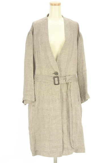 23区（ニジュウサンク）の古着「ベルト付きヘリンボーン柄リネンコート（コート）」大画像１へ