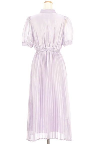 An MILLE（アンミール）の古着「光沢シアープリーツロングワンピース（ワンピース・チュニック）」大画像２へ