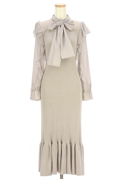 An MILLE（アンミール）の古着「シフォン×リブニットマーメイドロングワンピ（ワンピース・チュニック）」大画像１へ