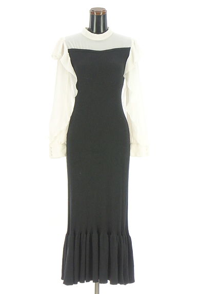 An MILLE（アンミール）の古着「シフォン×リブニット切替ワンピース（ワンピース・チュニック）」大画像１へ