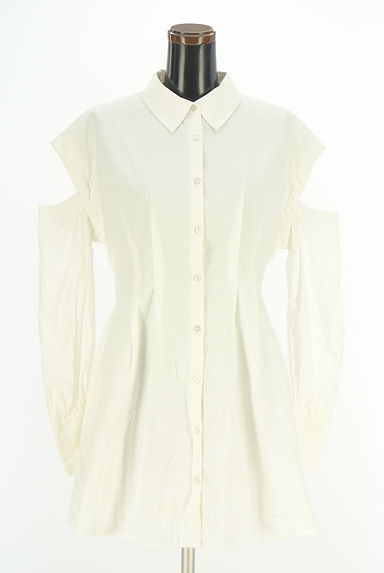 An MILLE（アンミール）の古着「オープンショルダーシャツチュニック（ワンピース・チュニック）」大画像１へ