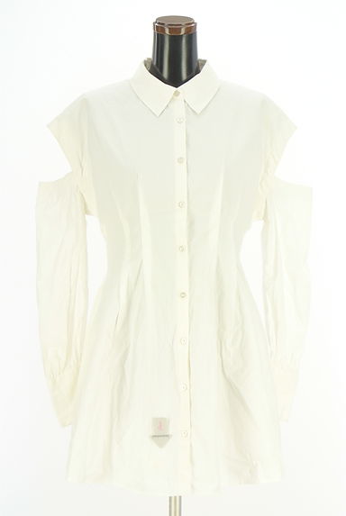 An MILLE（アンミール）の古着「オープンショルダーシャツチュニック（ワンピース・チュニック）」大画像４へ