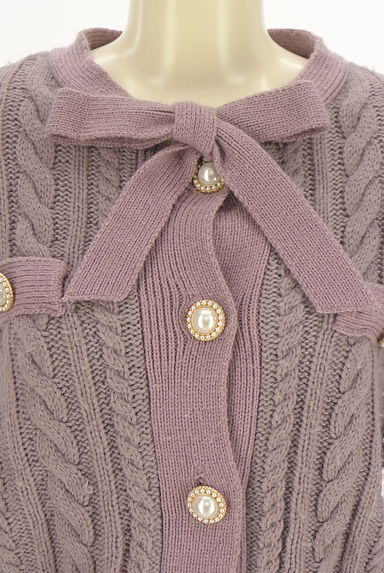 evelyn（エブリン）の古着「パールボタンケーブル編みニットカーディガン（カーディガン・ボレロ）」大画像４へ