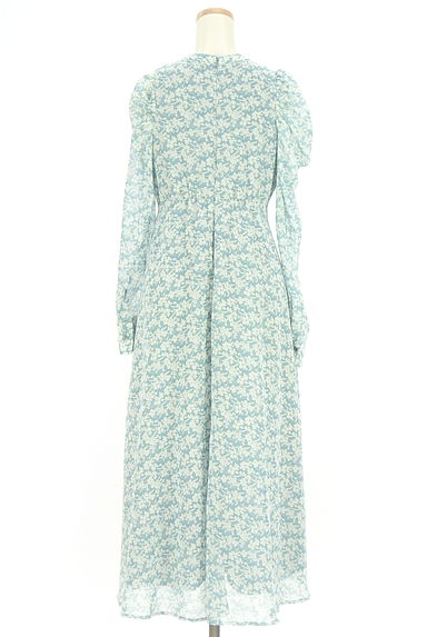 MERCURYDUO（マーキュリーデュオ）の古着「パワーショルダー花柄シフォンワンピ（ワンピース・チュニック）」大画像２へ