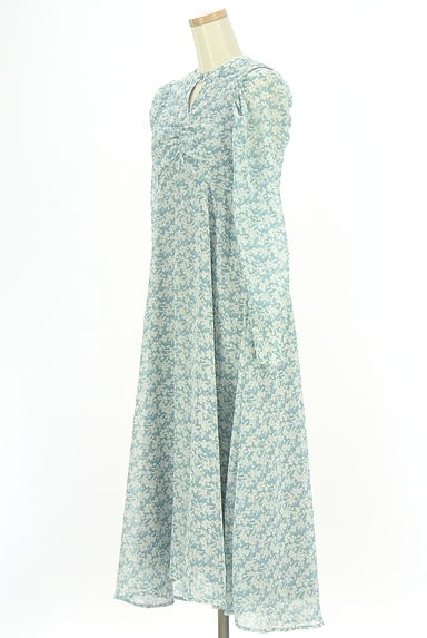 MERCURYDUO（マーキュリーデュオ）の古着「パワーショルダー花柄シフォンワンピ（ワンピース・チュニック）」大画像３へ
