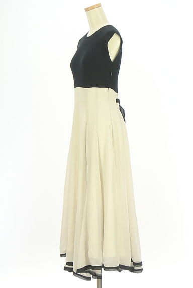 Mystrada（マイストラーダ）の古着「異素材切替ロングフレアワンピース（ワンピース・チュニック）」大画像３へ