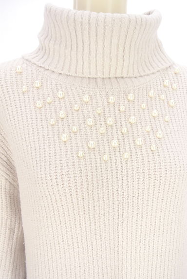 PROPORTION BODY DRESSING（プロポーションボディドレッシング）の古着「パール付きタートルネックニットワンピース（ワンピース・チュニック）」大画像４へ
