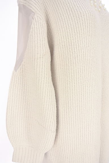 PROPORTION BODY DRESSING（プロポーションボディドレッシング）の古着「パール付きタートルネックニットワンピース（ワンピース・チュニック）」大画像５へ