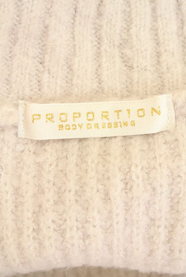 PROPORTION BODY DRESSING（プロポーションボディドレッシング）の古着「パール付きタートルネックニットワンピース（ワンピース・チュニック）」大画像６へ
