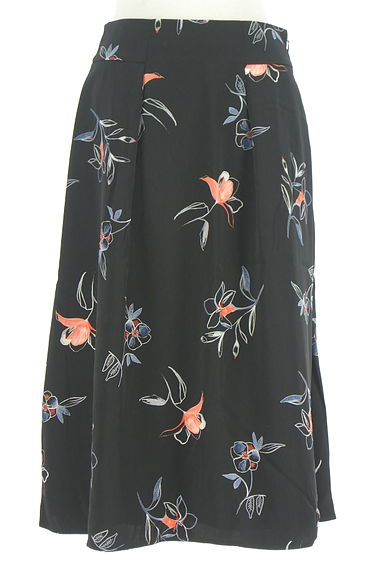 クリックで大画像表示 Reflect(リフレクト)の古着「花柄ミモレフレアスカート(ロングスカート・マキシスカート)」大画像1へ