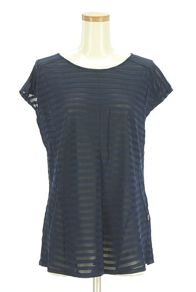 Reflect（リフレクト）の古着「シアーボーダー柄ノースリカットソー（カットソー・プルオーバー）」大画像１へ