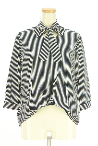 クリックで大画像表示 Reflect(リフレクト)の古着「ボウタイ付きストライプブラウス(カットソー・プルオーバー)」大画像1へ