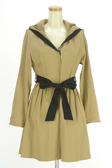 クリックで大画像表示 LANVIN en Bleu(ランバンオンブルー)の古着「ベルト付きロングフレアコート(トレンチコート)」大画像1へ