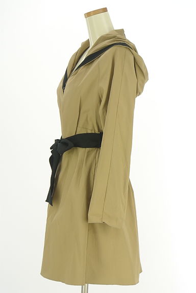 クリックで大画像表示 LANVIN en Bleu(ランバンオンブルー)の古着「ベルト付きロングフレアコート(トレンチコート)」大画像3へ