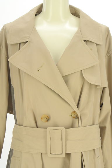 FRAY I.D（フレイアイディー）の古着「グレンチェック切替ロングトレンチコート（トレンチコート）」大画像４へ