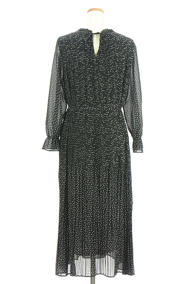 Mila Owen（ミラオーウェン）の古着「ドット柄ベルト付きプリーツシフォンロングワンピース（ワンピース・チュニック）」大画像２へ