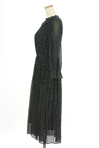 Mila Owen（ミラオーウェン）の古着「ドット柄ベルト付きプリーツシフォンロングワンピース（ワンピース・チュニック）」大画像３へ