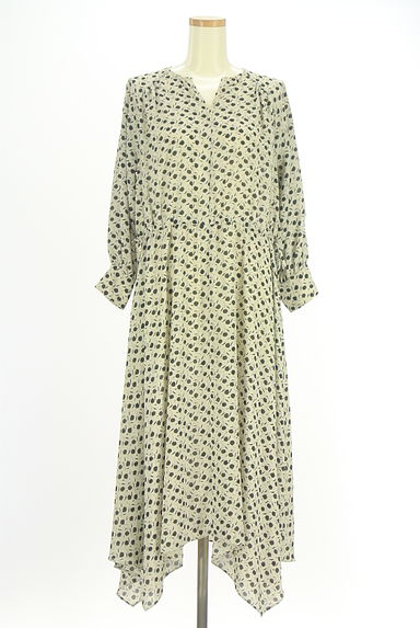 ROPE（ロペ）の古着「イレギュラーヘム花柄ロングシフォンワンピース（ワンピース・チュニック）」大画像１へ