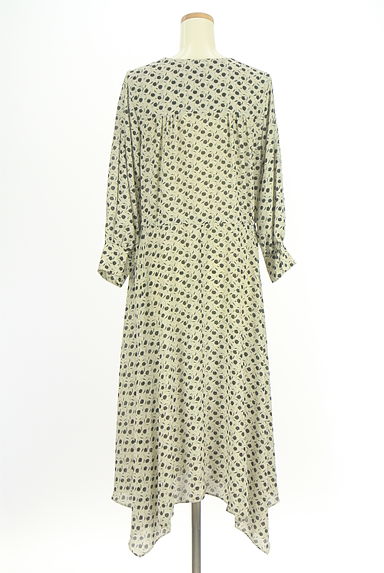 ROPE（ロペ）の古着「イレギュラーヘム花柄ロングシフォンワンピース（ワンピース・チュニック）」大画像２へ