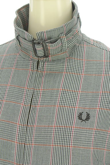 FRED PERRY（フレッドペリー）の古着「グレンチェック柄スタンドネックブルゾン（ブルゾン・スタジャン）」大画像４へ