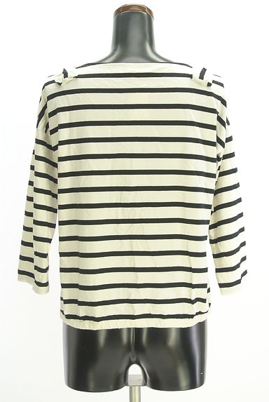 Couture Brooch（クチュールブローチ）の古着「7分袖肩リボンボーダーカットソー（カットソー・プルオーバー）」大画像２へ