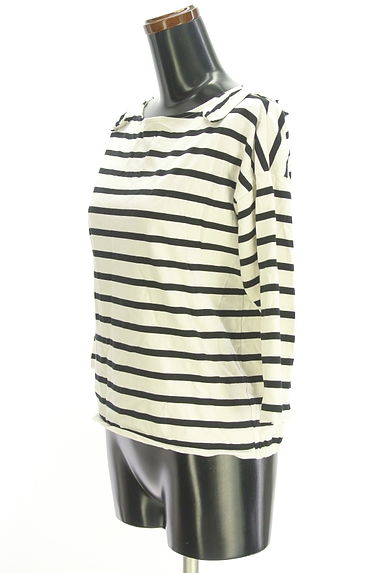 Couture Brooch（クチュールブローチ）の古着「7分袖肩リボンボーダーカットソー（カットソー・プルオーバー）」大画像３へ