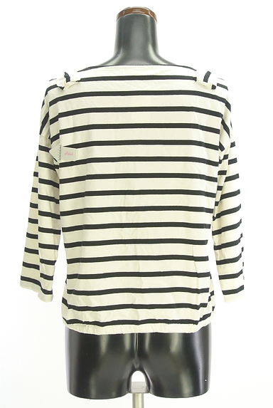 Couture Brooch（クチュールブローチ）の古着「7分袖肩リボンボーダーカットソー（カットソー・プルオーバー）」大画像４へ