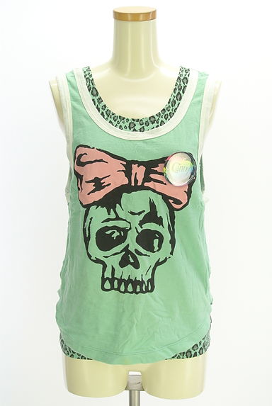 Candy Stripper（キャンディストリッパー）の古着「レオパ柄タンク+ドクロプリントタンクセット（アンサンブル）」大画像１へ