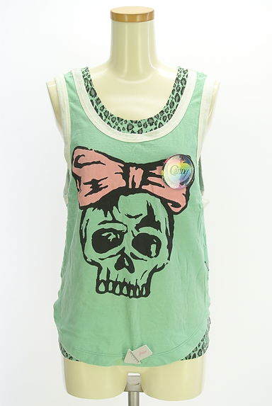 Candy Stripper（キャンディストリッパー）の古着「レオパ柄タンク+ドクロプリントタンクセット（アンサンブル）」大画像３へ