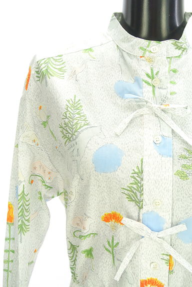 haupia（ハウピア）の古着「イラストプリントロングシャツワンピース（ワンピース・チュニック）」大画像４へ