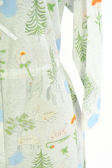 haupia（ハウピア）の古着「イラストプリントロングシャツワンピース（ワンピース・チュニック）」大画像５へ