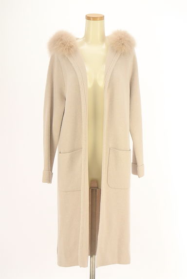 クリックで大画像表示 Apuweiser riche(アプワイザーリッシェ)の古着「ファー付きフーディロングカーディガン(カーディガン・ボレロ)」大画像1へ