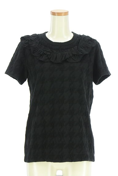 COMME des GARCONS（コムデギャルソン）の古着「tricot COMME des GARCONS 千鳥格子柄フリルトップス（カットソー・プルオーバー）」大画像１へ