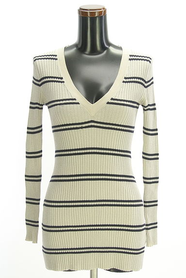 la.f...（ラエフ）の古着「ミドル丈ボーダーラメニット（ニット）」大画像１へ