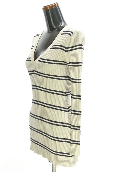 la.f...（ラエフ）の古着「ミドル丈ボーダーラメニット（ニット）」大画像３へ