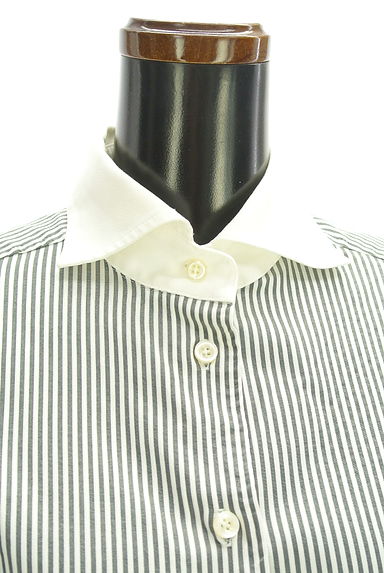 クリックで大画像表示 la.f...(ラエフ)の古着「ストライプクレリックシャツ(カジュアルシャツ)」大画像4へ