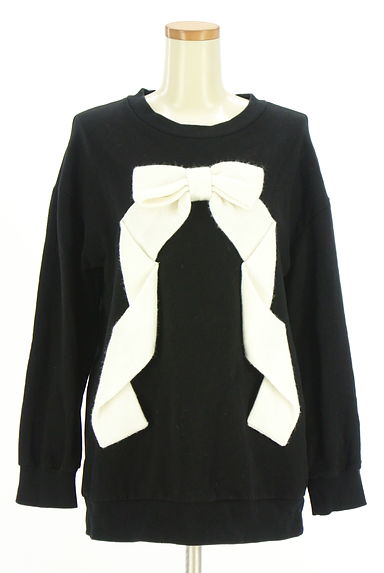 dazzlin（ダズリン）の古着「ニットリボン裏起毛スウェット（スウェット・パーカー）」大画像１へ