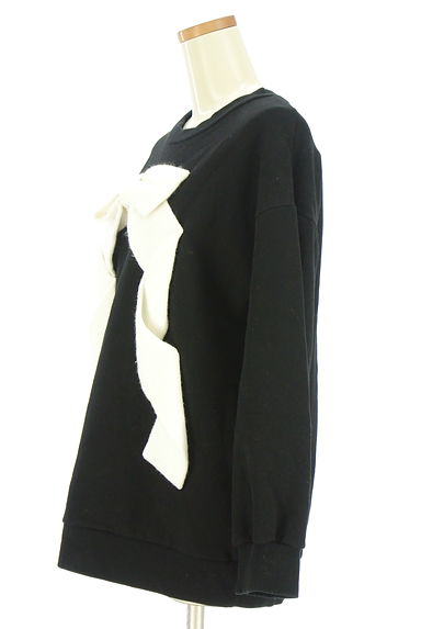 dazzlin（ダズリン）の古着「ニットリボン裏起毛スウェット（スウェット・パーカー）」大画像３へ