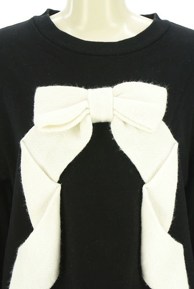 dazzlin（ダズリン）の古着「ニットリボン裏起毛スウェット（スウェット・パーカー）」大画像４へ