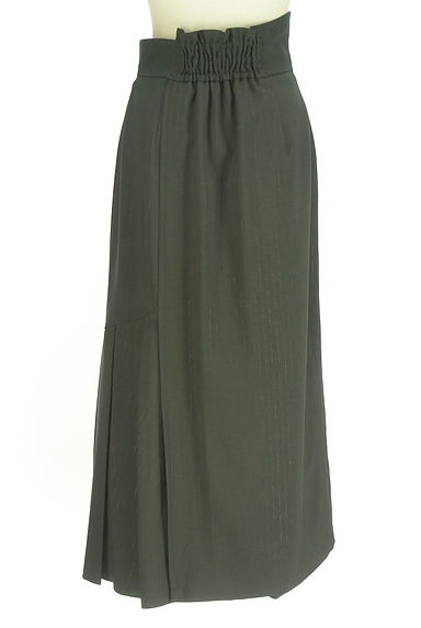 dazzlin（ダズリン）の古着「ラメピンストライプアシメロングスカート（ロングスカート・マキシスカート）」大画像２へ