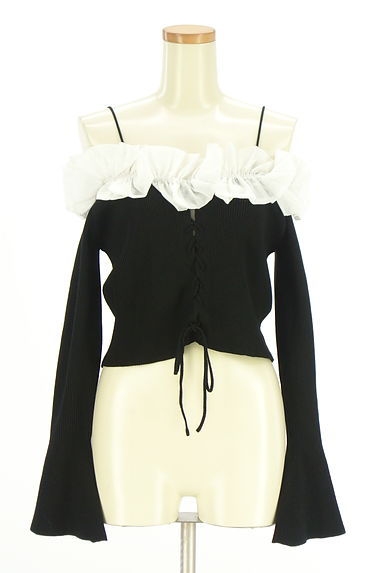 クリックで大画像表示 Chico(チコ)の古着「シアーフリルレースアップリブニット(ニット)」大画像1へ